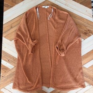 Forever 21 Women's Open-Front Cardigan - Rust